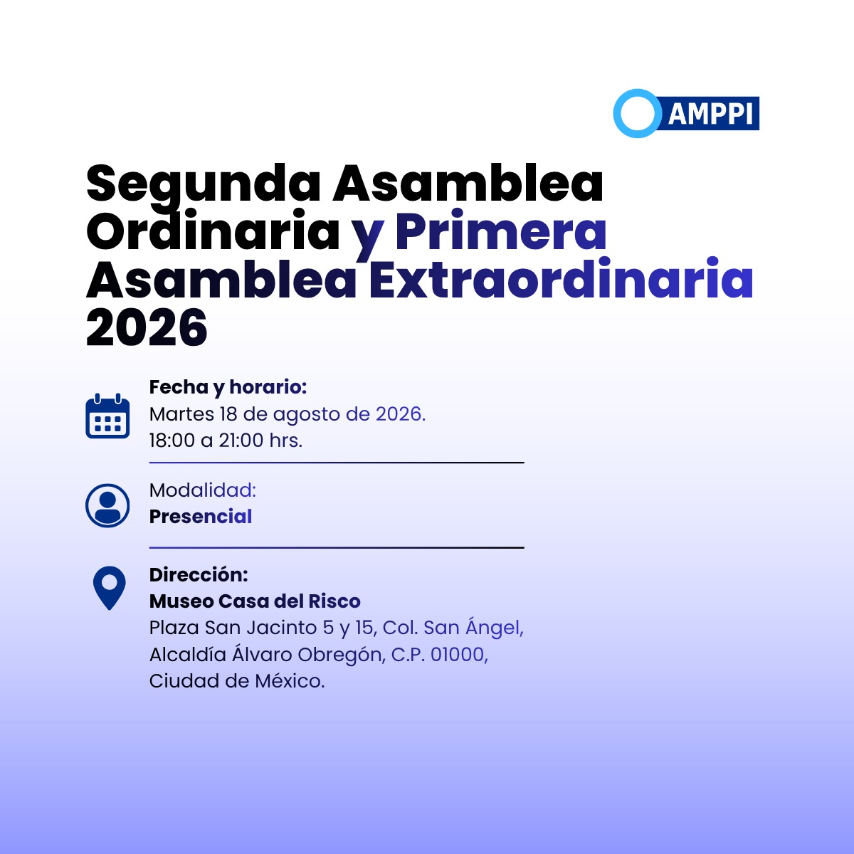 AMPPI Asamblea 2026 Banner